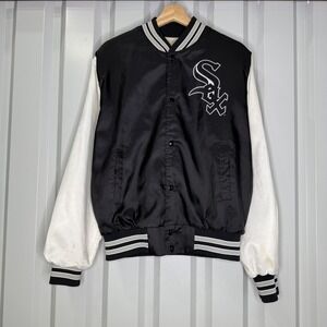 Vintage Chicago White Sox Jacket Mens Medium MLB Baseball Chalk Line 90s